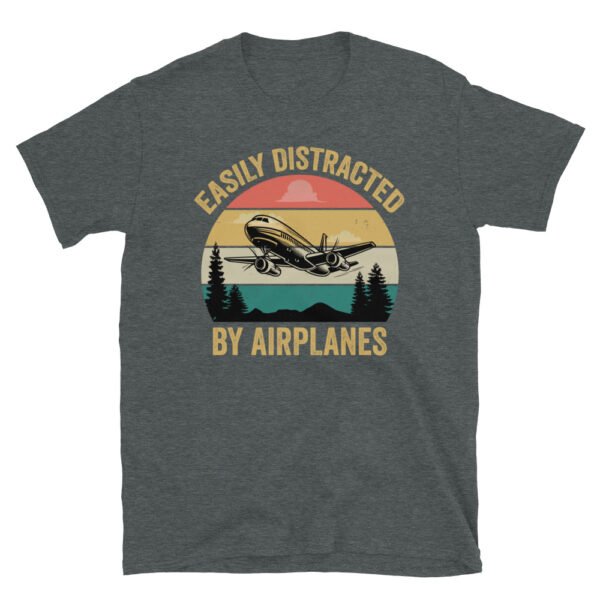 Easily Distracted by Airplanes, Gift for Airplane Lover, Aviation Shirt, Funny Pilot Shirt, Retro Vintage Plane, Aviator Shirt Birthday Gift - Image 3